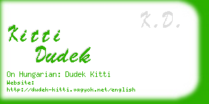 kitti dudek business card